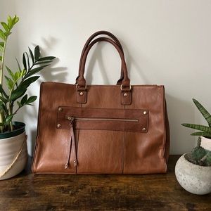 NWOT Aldo Brown Pleather Laptop Bag